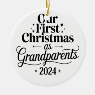our first Christmas as grandparents Ceramic Tree Decoration
