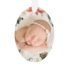 Our First Christmas as Grandparents Floral Photo