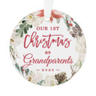 Our First Christmas as Grandparents Floral Photo