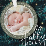 Our First Christmas As Grandparents Modern Photo Ornament<br><div class="desc">Design is simple and classic. Add a photo of the baby and name and birth year. Add a photo of the grandparents as well. Nice gift for grandparents.</div>