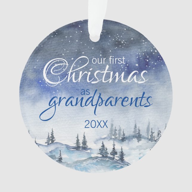 Our First Christmas as Grandparents Ornament (Front)