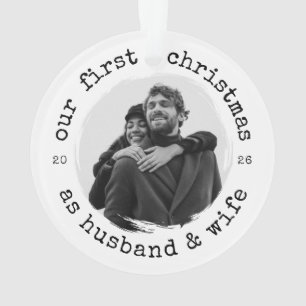 Our First Christmas as Husband & Wife – Typewriter Ornament