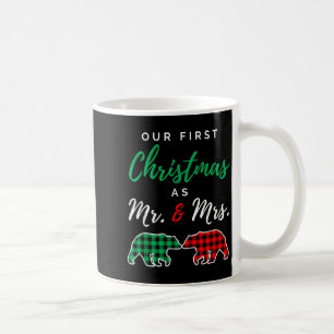 Our First Christmas As Mr. And Mrs. Buffalo Plaid  Coffee Mug