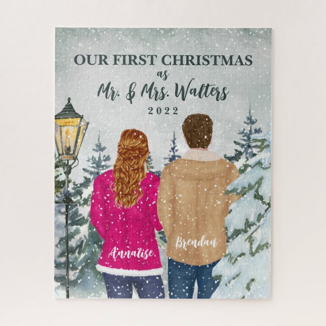 Our First Christmas as Mr and Mrs Married Jigsaw Puzzle (Vertical)