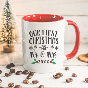 Our First Christmas as Mr. and Mrs. Newlywed Mug