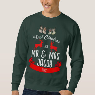 Our First Christmas as Mr. and Mrs. Newlywed Sweatshirt