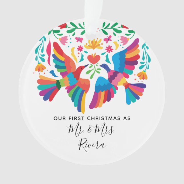 Our First Christmas as Mr. and Mrs. Ornament (Front)