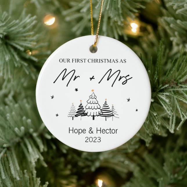 Our First Christmas As Mr. And Mrs. Ornament  (Tree)