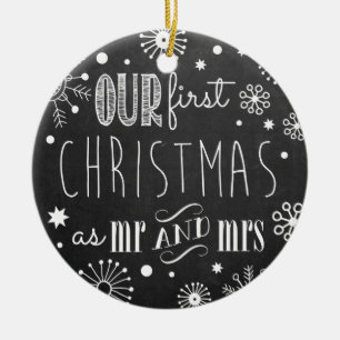 Our First Christmas as Mr and Mrs Ornament
