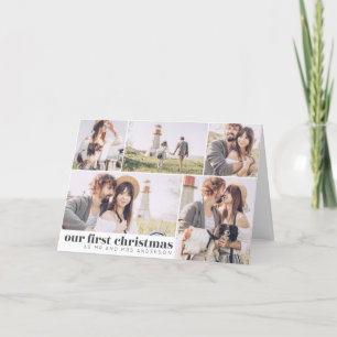Our First Christmas as Mr and Mrs Photo Christmas Holiday Card