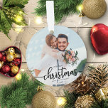 Our First Christmas As Mr And Mrs Simple Elegant Ornament<br><div class="desc">Our First Christmas As Mr And Mrs Ornament</div>