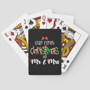 Our First Christmas As Mr And Mrs Wife Husband Cou Playing Cards