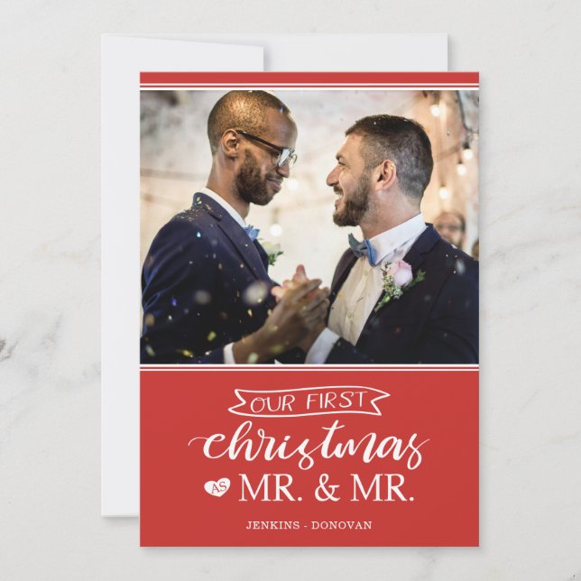 Our first Christmas as mr & mr gay wedding Holiday (Front)