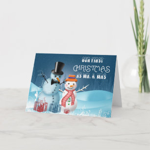 Our First Christmas As Mr. & Mrs. Note Holiday Card
