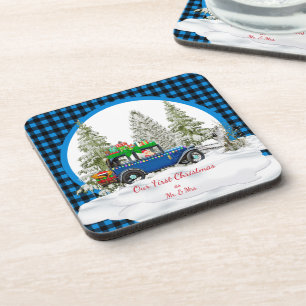 Our First Christmas As Mr. & Mrs. Ornament Coaster