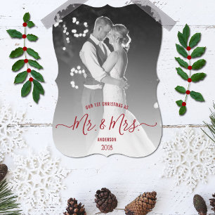 Our First Christmas As Mr. & Mrs. Photo Holiday