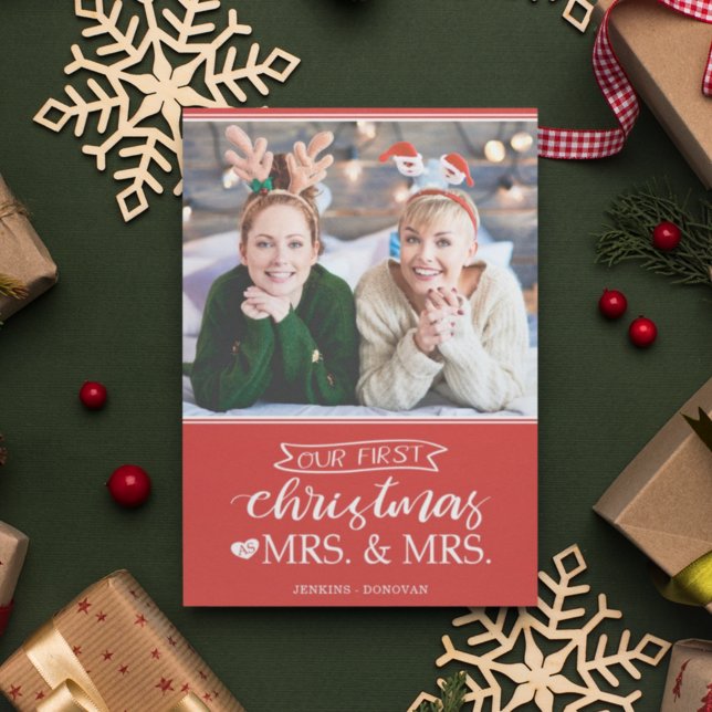 Our first Christmas as mrs & mrs lgbt Holiday Card (Creator Uploaded)