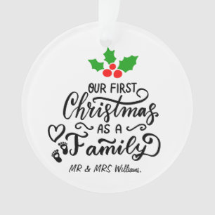 Our First Christmas as Mum and Dad Family Photo  Ornament