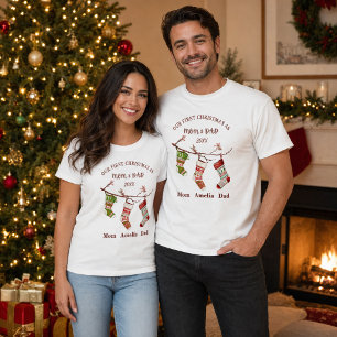 Our First Christmas as Mum and Dad Personalised T-Shirt