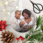 Our First Christmas as Mum and Dad Silver Foil Ornament<br><div class="desc">Our First Christmas as Mum and Dad Silver Foil Ornament</div>