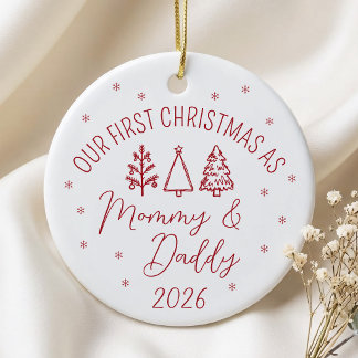Our First Christmas As Mummy and Daddy Ceramic Tree Decoration