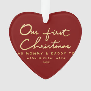 Our First Christmas as Mummy and Daddy Keepsake Ornament