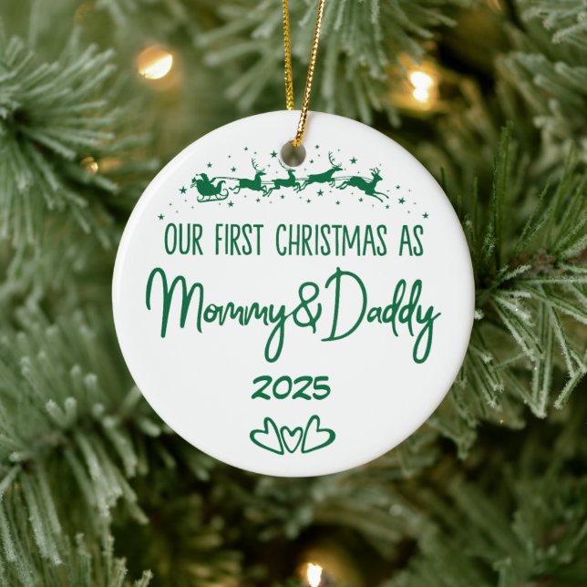 Our First Christmas As Mummy & Daddy Ceramic Tree Decoration (Tree)