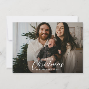 Our First Christmas as Mummy & Daddy Photo Strips Holiday Card