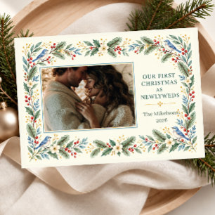 Our First Christmas as Newlyweds Photo Holiday Card