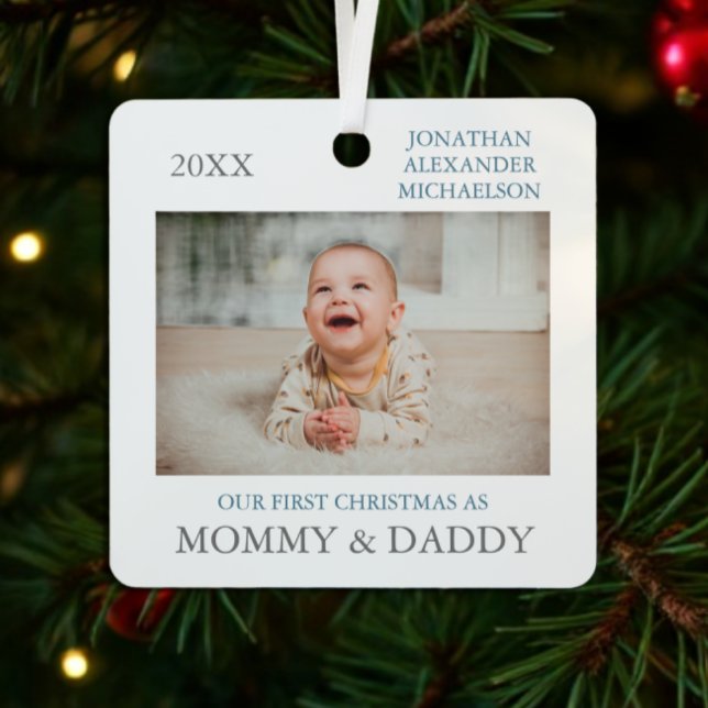 Our First Christmas As Parents Metal Tree Decoration (Creator Uploaded)