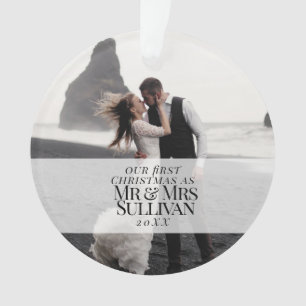 Our First Christmas Chic Sophisticated Christmas Ornament