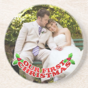 Our First Christmas Couple Coaster