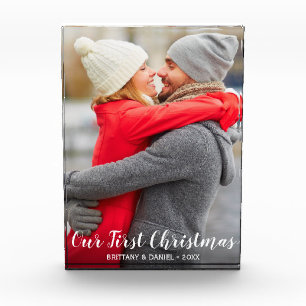 Our First Christmas Couple Photo Block