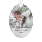 Our First Christmas Couple Photo Heart