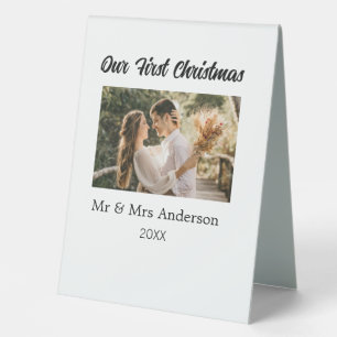 Our first Christmas couple photo name Mr & Mrs mod