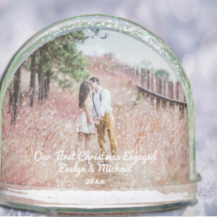 Our First Christmas Couple Photo Snowglobe