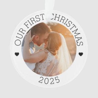 Our First Christmas Custom Photo Ornament