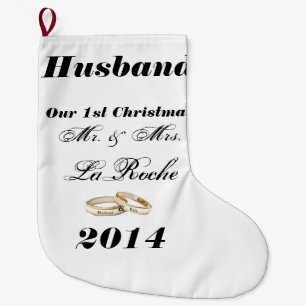 Our First Christmas Customisable Mr. & Mrs. Large Christmas Stocking