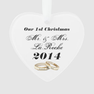 Our First Christmas Customisable Mr. & Mrs. Ornament