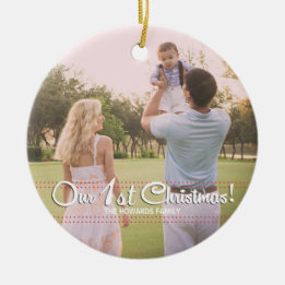 Our First Christmas Elegant Modern Ornament