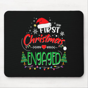 Our First Christmas Engaged 2021 1st Christmas  Mouse Mat