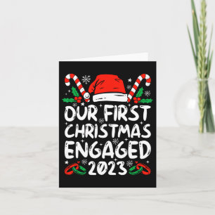 Our First Christmas Engaged 2023 Couples Family Xm Card