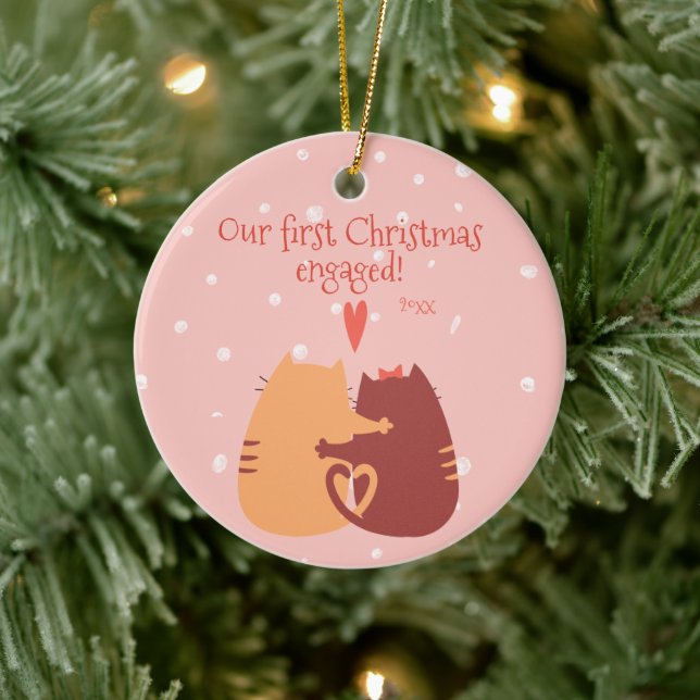 Our first Christmas engaged! Cute Cats Ceramic Tree Decoration (Tree)