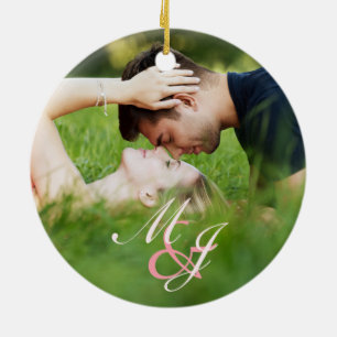 Our first Christmas Engaged Minimalist Elegant  Ceramic Tree Decoration