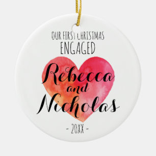 Our first Christmas engaged or together ornament