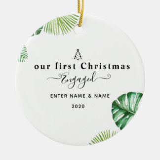 Our First Christmas Engaged Ornament Personalised