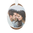 Our First Christmas Engaged Rustic Pine Tree Photo