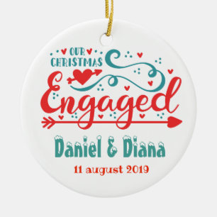 Our first christmas engaged tree ornaments