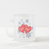 Our First Christmas Frosted Glass Coffee Mug (Left)
