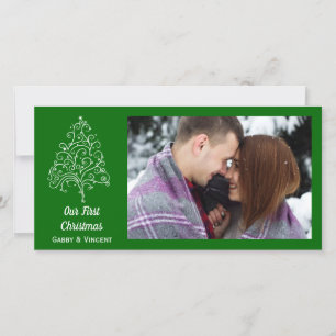 Our First Christmas Green Holiday Card